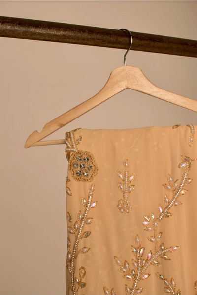 Beige Color Somalin Women Bridal Dirac Golden Hand Beaded No1 Quality Stone Wedding Dirac For Women