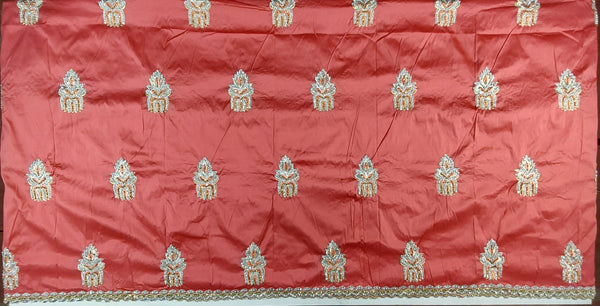 Super Quality African George Wrapper With Raw Silk Fabric And Stone Beaded Wrapper For African Evening Party And Regular Dress