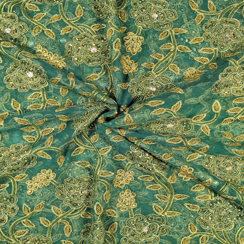 High Quality Heavy Stone Beaded Net Fabric Lace For Women Wedding And   Shubham Collections