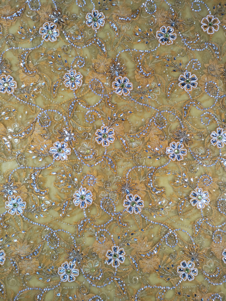 Wedding And Party Mesh Net Lace Fabric With High Quality Stone Beaded Net Lace For Women