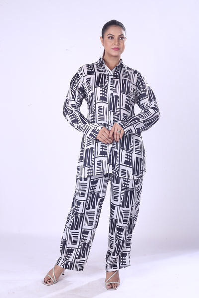 Trending Co-ord Set Digital Print 100% Viscos Cotton Fabric For Women