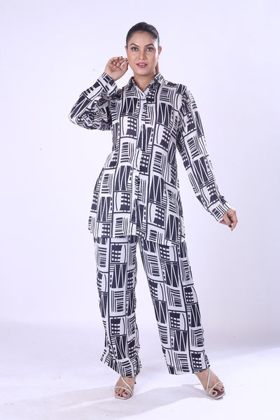 Trending Co-ord Set Digital Print 100% Viscos Cotton Fabric For Women