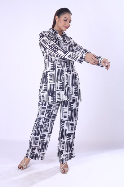 Trending Co-ord Set Digital Print 100% Viscos Cotton Fabric For Women