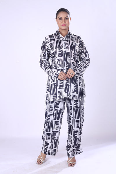 Trending Co-ord Set Digital Print 100% Viscos Cotton Fabric For Women