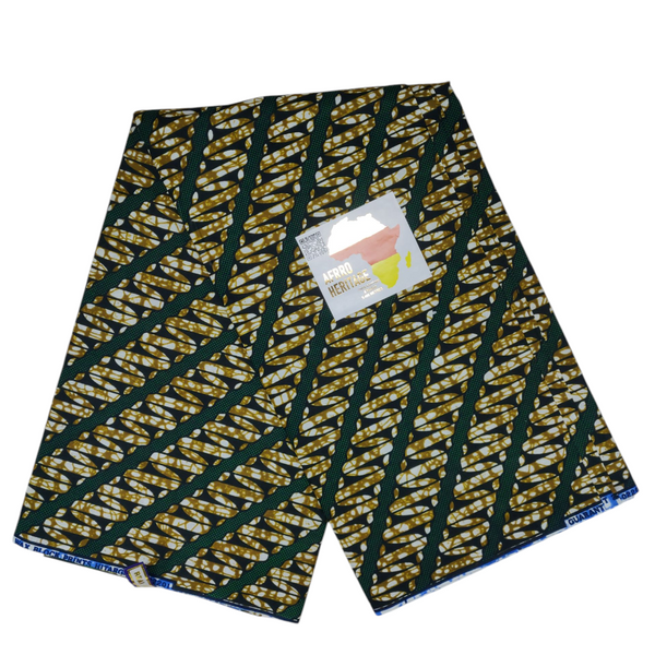 Order Online African Wax Fabric 100% Cotton Ankara Batik African Pagne Wax Gold Print For Sewing Party Dress