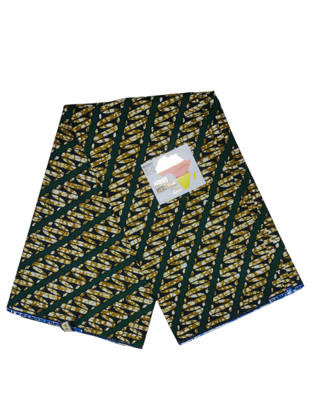 Order Online African Wax Fabric 100% Cotton Ankara Batik African Pagne Wax Gold Print For Sewing Party Dress