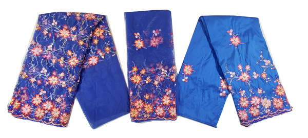 African George Fabric With High Quality Raw Silk George Wrappers With Net And Net Blouse For Party And Wedding Dress Fabric