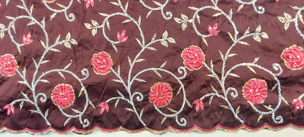 Beautiful African George Wrapper Raw Silk Fabric With Embroidery And Stone Work With Net Blouse For Evening And Party dress