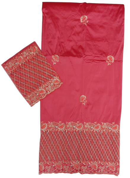 New Design George Fabric With Embroidery And Floral Design Wrapper Fabric