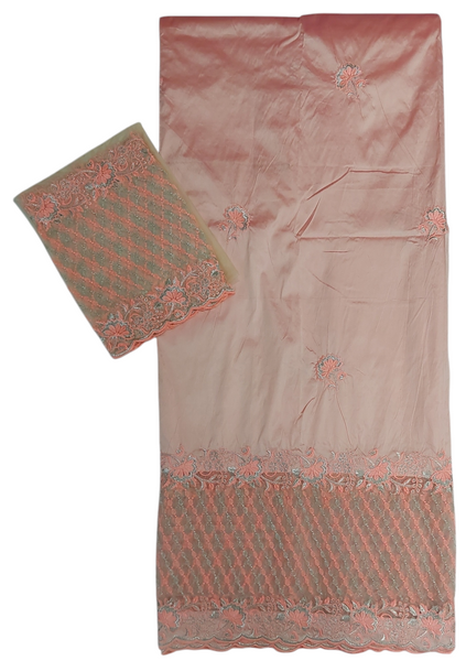 New Design George Fabric With Embroidery And Floral Design Wrapper Fabric