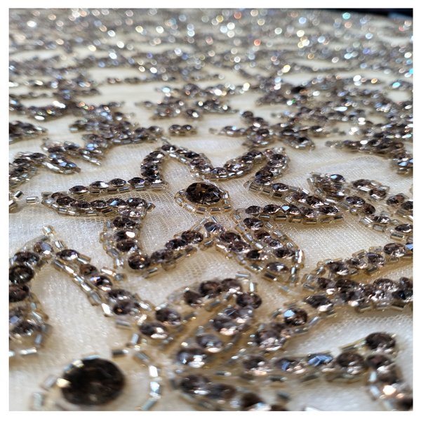 Premium Gold Color Hand Beaded 5 Yards Net Laces Designer Luxury Mesh Net Lace