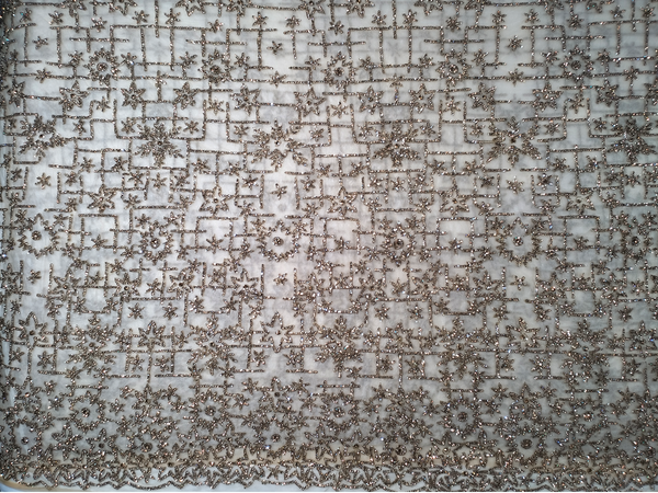 Premium Gold Color Hand Beaded 5 Yards Net Laces Designer Luxury Mesh Net Lace