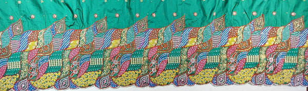 New Arrival African George Wrapper Raw Silk Fabric With Leaves And Floral  Design For African Wedding and Evening Party Dress For Women