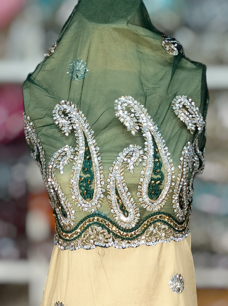 Low Price Best Quality Indian George Multi Color Blouse fabric 5 Yards With Net Lace Blouse