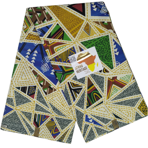 100% Cotton Ankara Tissue Material Pagne Wax 6 Yards Rooms Print Sewing AFrican Fabric Party Dress