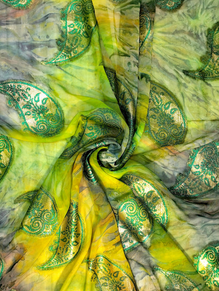 Luxury Green Paisley Fransawi Dirac – Premium Somali Wedding & Party Wear