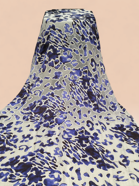 Elegant Blue Fransawi Dirac – Premium Somali Traditional Dress
