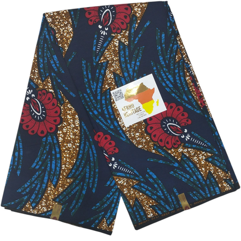 Natural Pure Cotton African Wax Holland Fabric 6 Yards Room Dresses Fabric For Zambia Ankara Wax