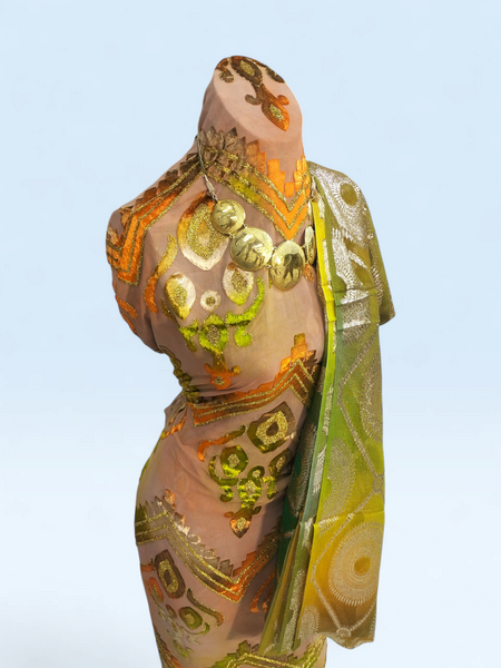 Designer Peach Maqbal Dirac – Elegant Traditional Wear for Women