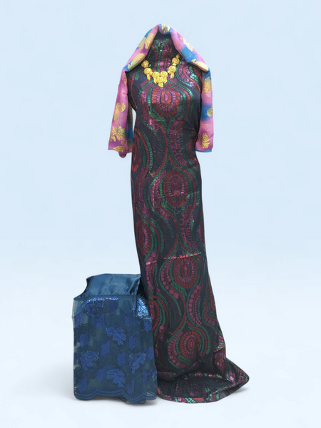 Premium Fransawi Dirac Set with Vibrant Multicolor Metallic Pattern | Perfect For Every Special Occasion