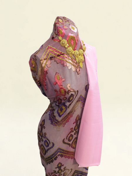 Luxury Maqbal Dirac with Soft Pink Shawl – Premium Somali Wedding & Occasion Wear