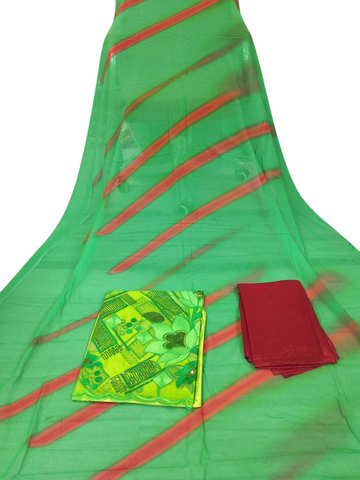 Orange Diagonal Stripes on Green Background on Fransawi Dirac