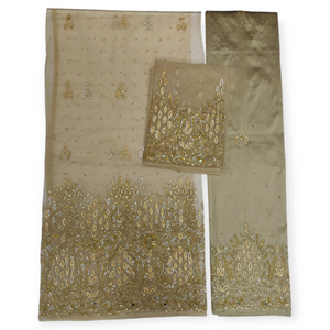 Gold Design on Beige Background Handwork George