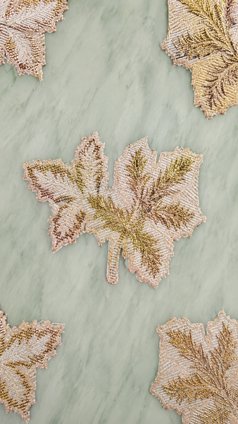 Premium Fransawi Dirac with Rose Gold Leaf Print | Perfect For Weddings & Celebrations
