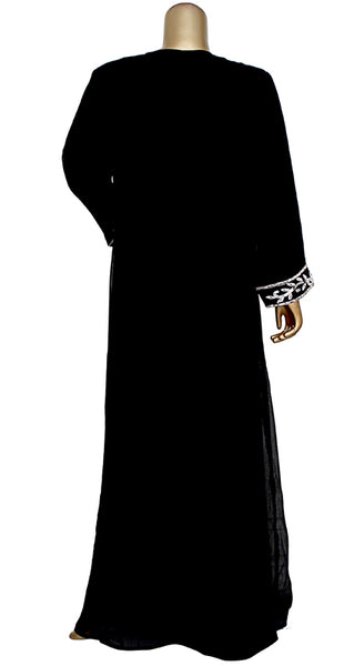 New Style Dubai Kaftan Long Dress Party Wear Gown For Women With Pearls & Crystals