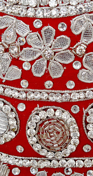 Pure Chiffon Pearl & Hand Embroidered Kaftan