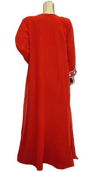 Pure Chiffon Pearl & Hand Embroidered Kaftan