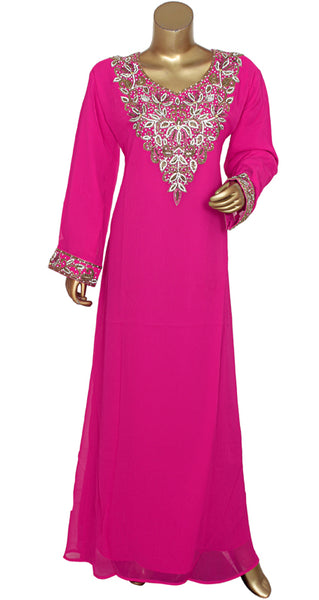 Chiffon Kaftan With Zardosi Work