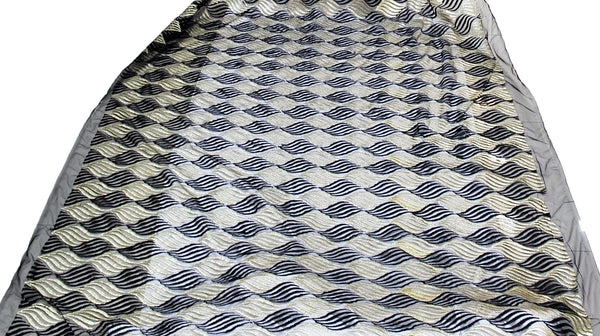 Net Resham Zari Embroidered Fabric,Width 58'' Inches.