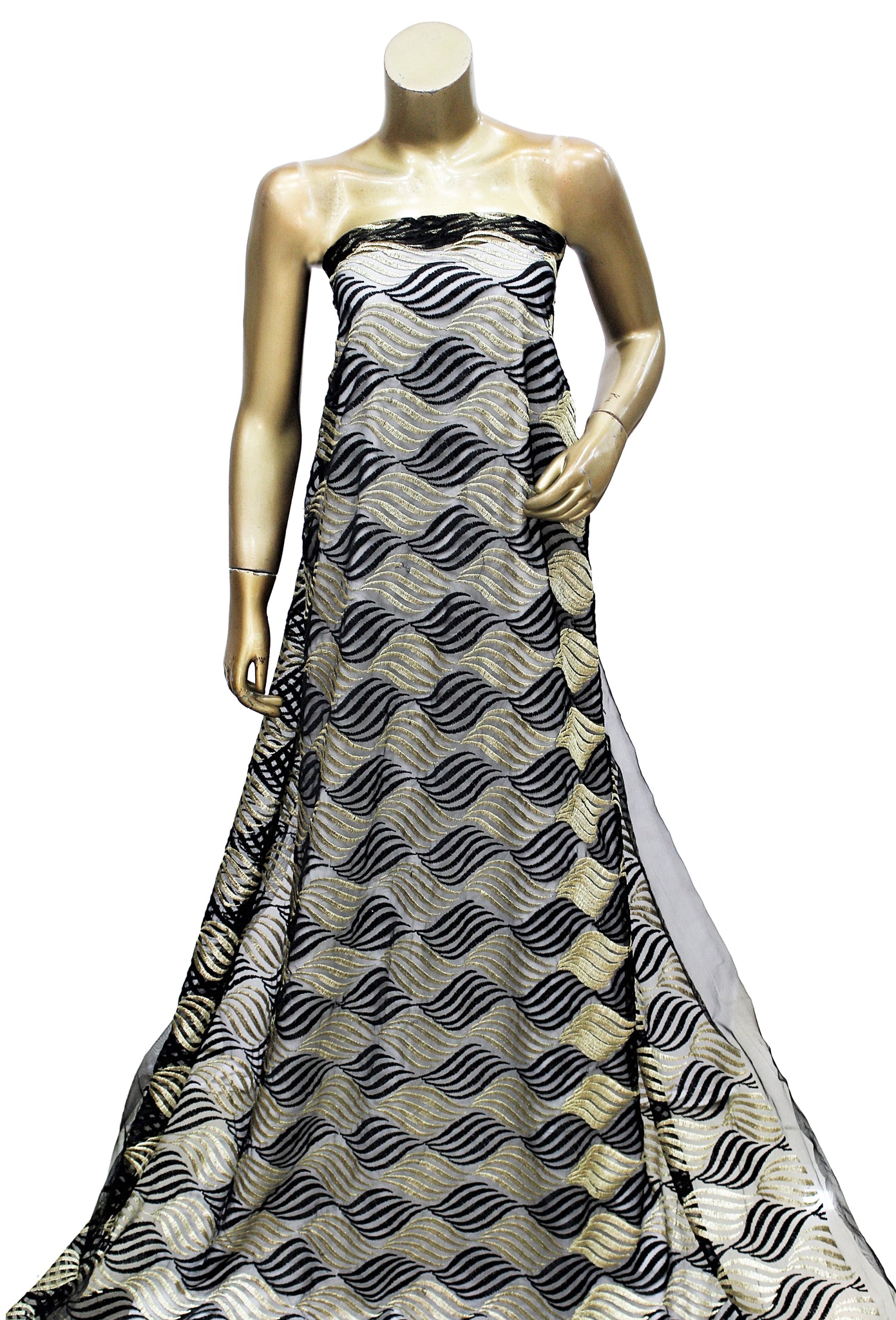 Net Resham Zari Embroidered Fabric,Width 58'' Inches.