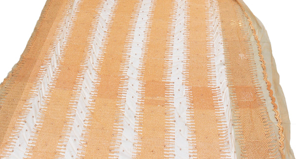 Net Thread Pearl Embroidered Fabric,Width 58'' Inches.