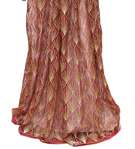 Net  Aari Resham Embroidered Fabric,Width 58'' Inches.