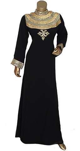 Pure Chiffon With Gold And Silver Sequence Work Party Long Dress for Women